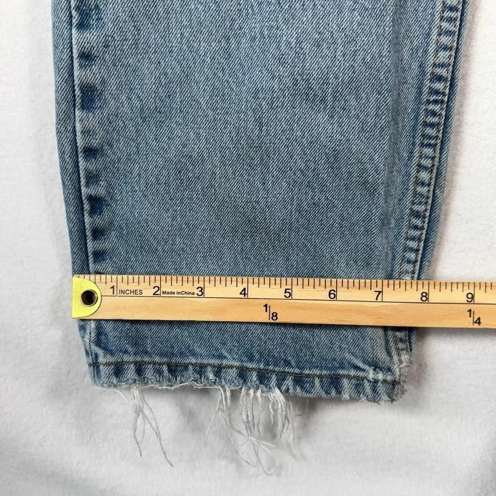 Levis Jeans Mens 34x32 Blue 505 Straight Leg High Rise Light Wash